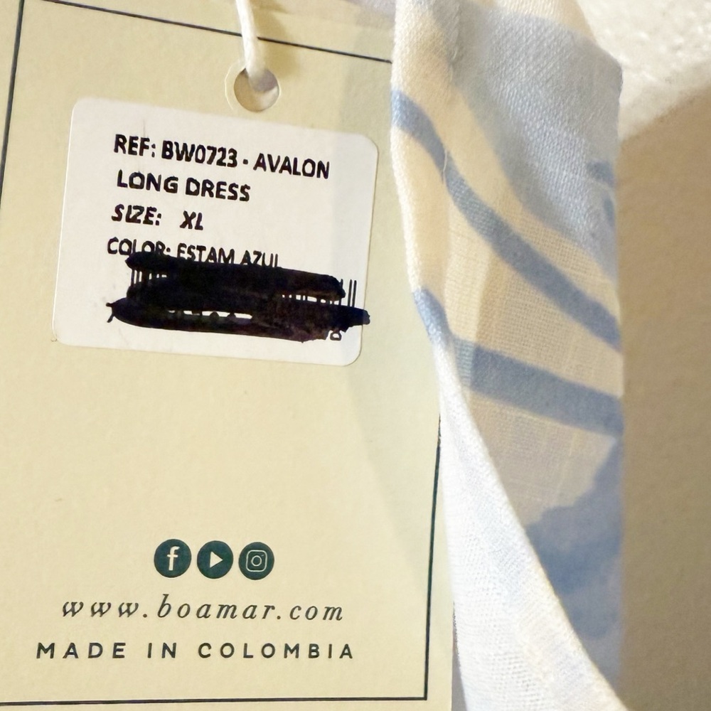 NWT BOAMAR Avalon Floral Light Blue Revolve Cutout Maxi Dress in Blossom Size XL - Picture 10 of 11